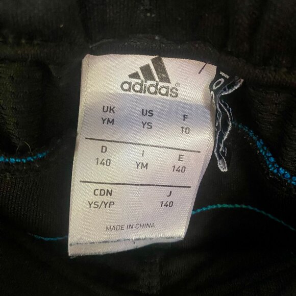 Adidas Climacool Boys Track Bottoms, Black with Blue Accents, Size S. - Picture 11 of 13